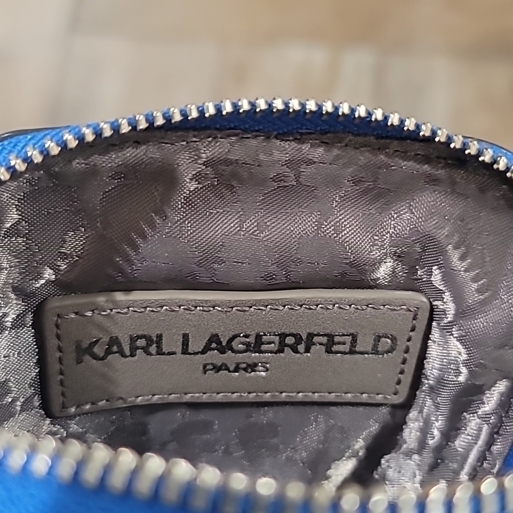 KARL LAGERFELD PARIS Maybelle Logo Crossbody Bag Cobalt - Picture 8 of 16
